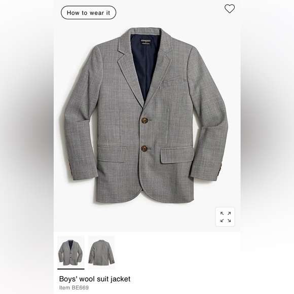 Crewcuts Thompson Grey Wool Suit Set - Picture 4 of 10